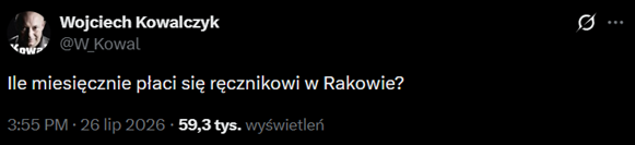 TWEET Kowala w stronę 17-letniego (!) debiutanta w bramce Rakowa...